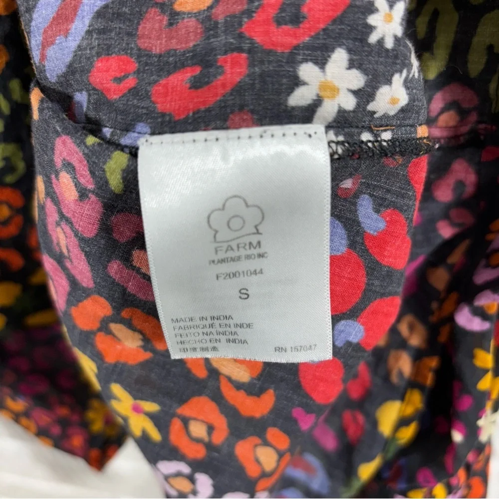 Farm Rio Floral Popover Top Blouse Small - Picture 4 of 4